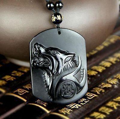 Black Wolf Obsidian Necklace | Bowlift