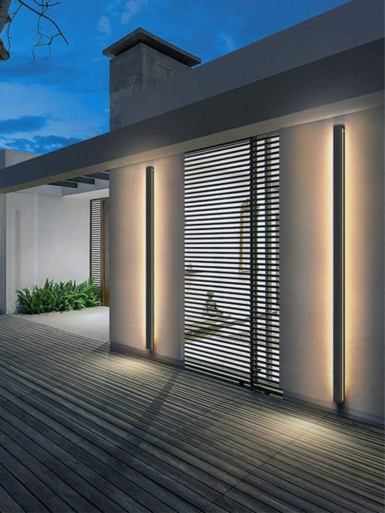 LED Outdoor Long Wall Lamp Bowlift