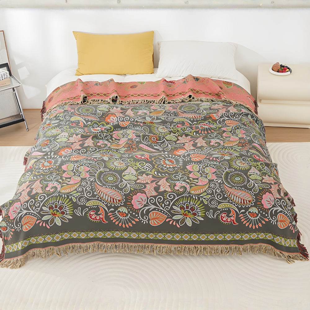 BowLift | Autumn Leaf Boho Reversible Blanket