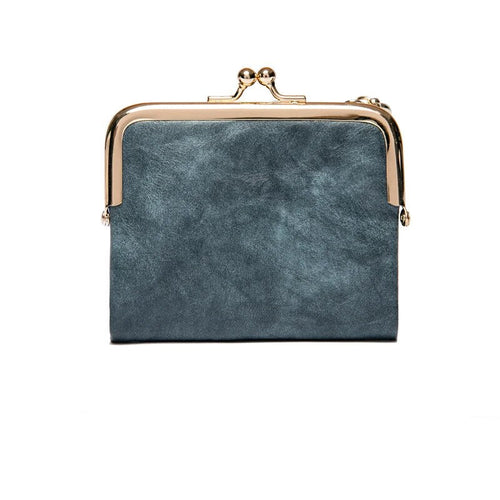 BowLift | Leather Wallet with Vintage Kiss Lock Closure