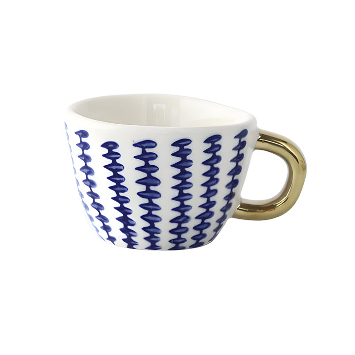 Ceramic mug with geometric design – Stylish and modern | Ideal for coffee or tea | Bowlift