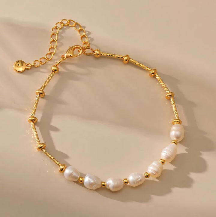 BowLift | Boho Gold Accented Pearl Bracelets