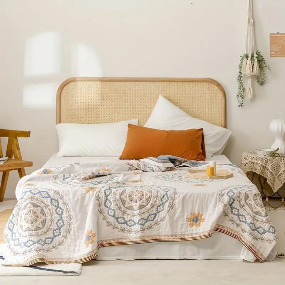 BowLift | BohoHaven Blanket – Cotton blanket with mandala pattern for indoors & outdoors