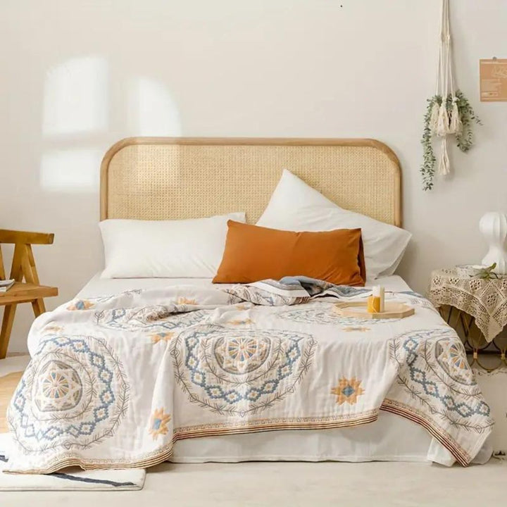 BowLift | BohoHaven Blanket – Cotton blanket with mandala pattern for indoors & outdoors