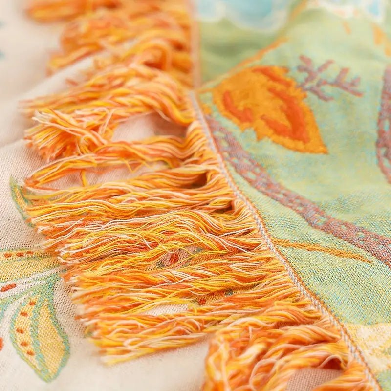 BowLift | BohoWeave – Cotton Reversible Blanket with Jacquard Boho Pattern