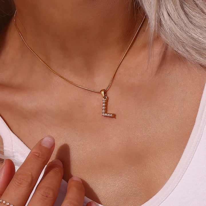 BowLift | Bold Pearl Letter Initial Necklace