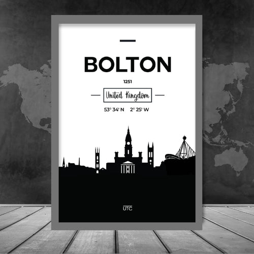 Bolton City Skyline City View Print | Bowlift