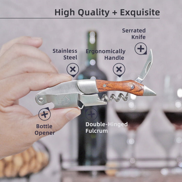Bottle Opener and Foil Cutter Gift for Wine Lovers Wine Corkscrew | Bowlift