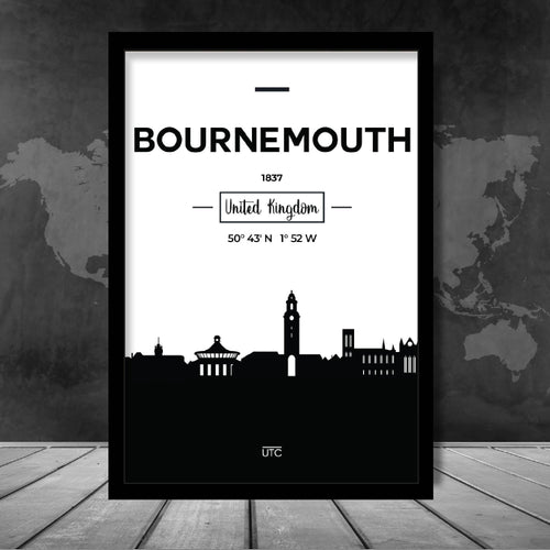 Bournemouth City Skyline City View Print | Bowlift