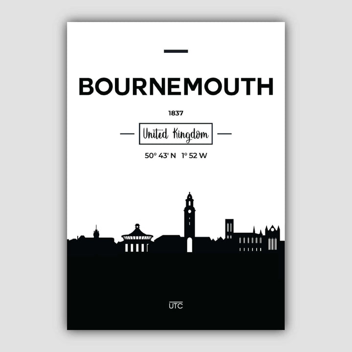 Bournemouth City Skyline City View Print | Bowlift