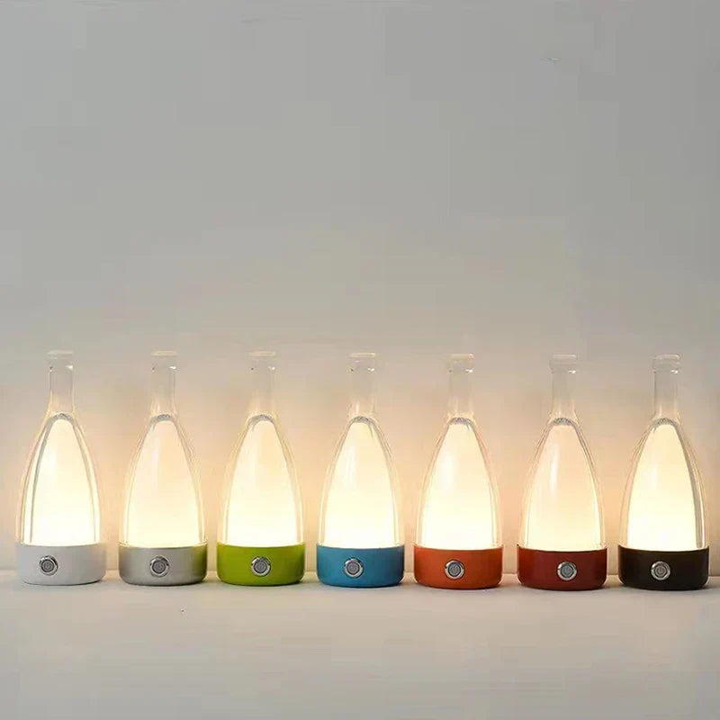 BowLift | Stylish wine bottle table lamp - Rechargeable with dimmable light