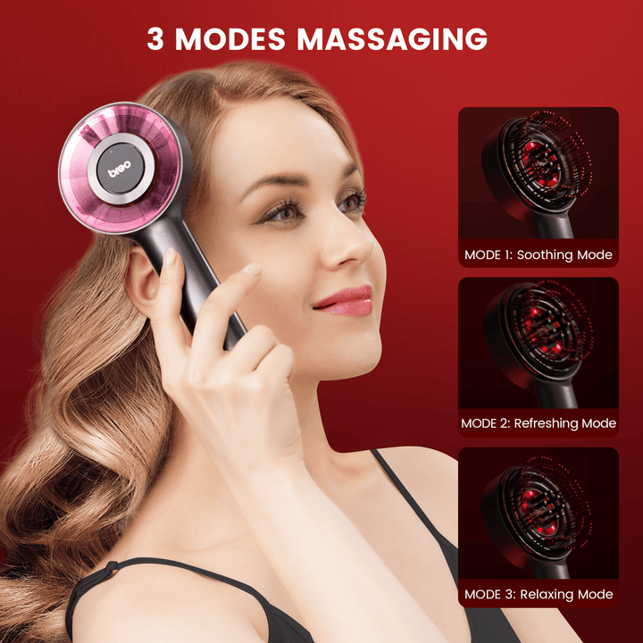 BowLift | Scalp Massaging Brush with Red Light Therapy | Promotes Hair Growth & Relieves Scalp Tension for Healthier Hair