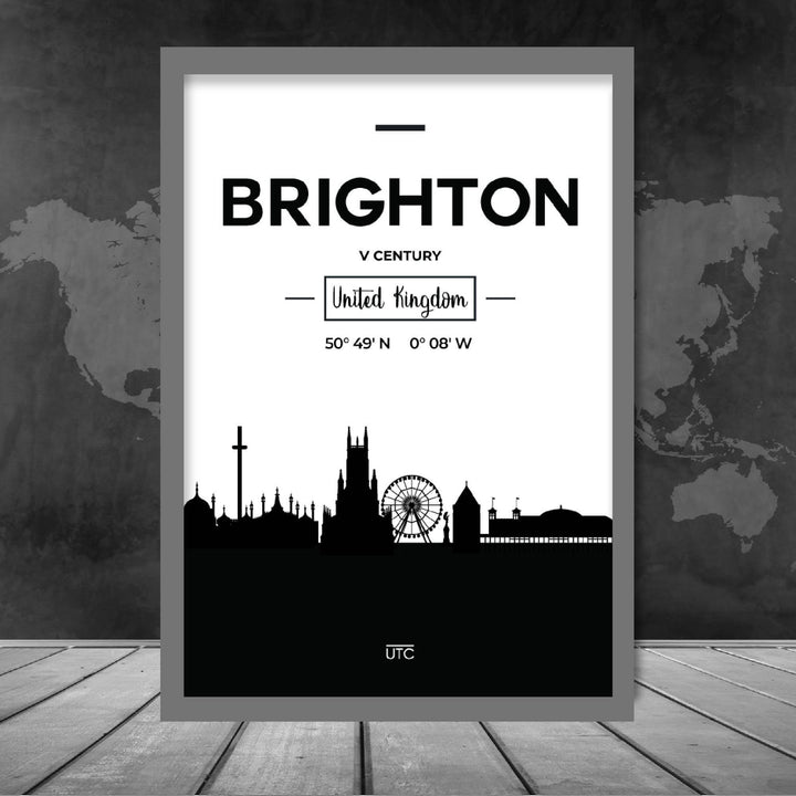 Brighton City Skyline Cityscape Print | Bowlift