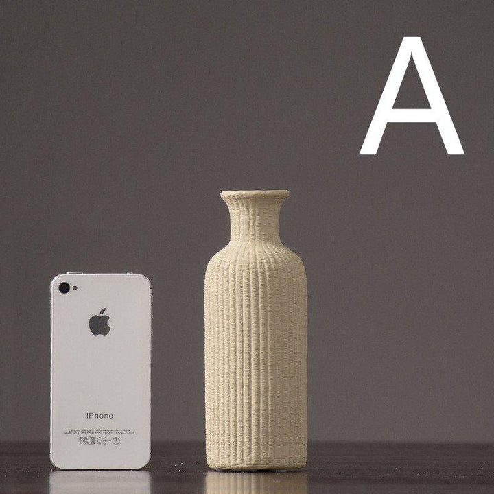 BowLift | Brown Beige Gray Ceramic Flower Vase Pot │ Home Decoration Item