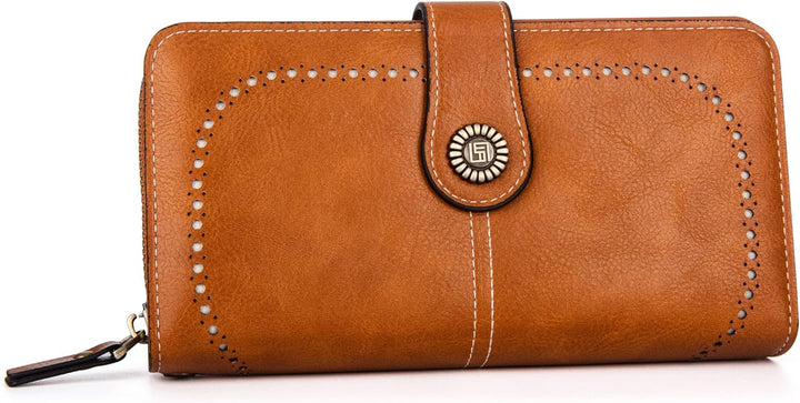 Stylish Leather Wallet with Wristband Bowlift