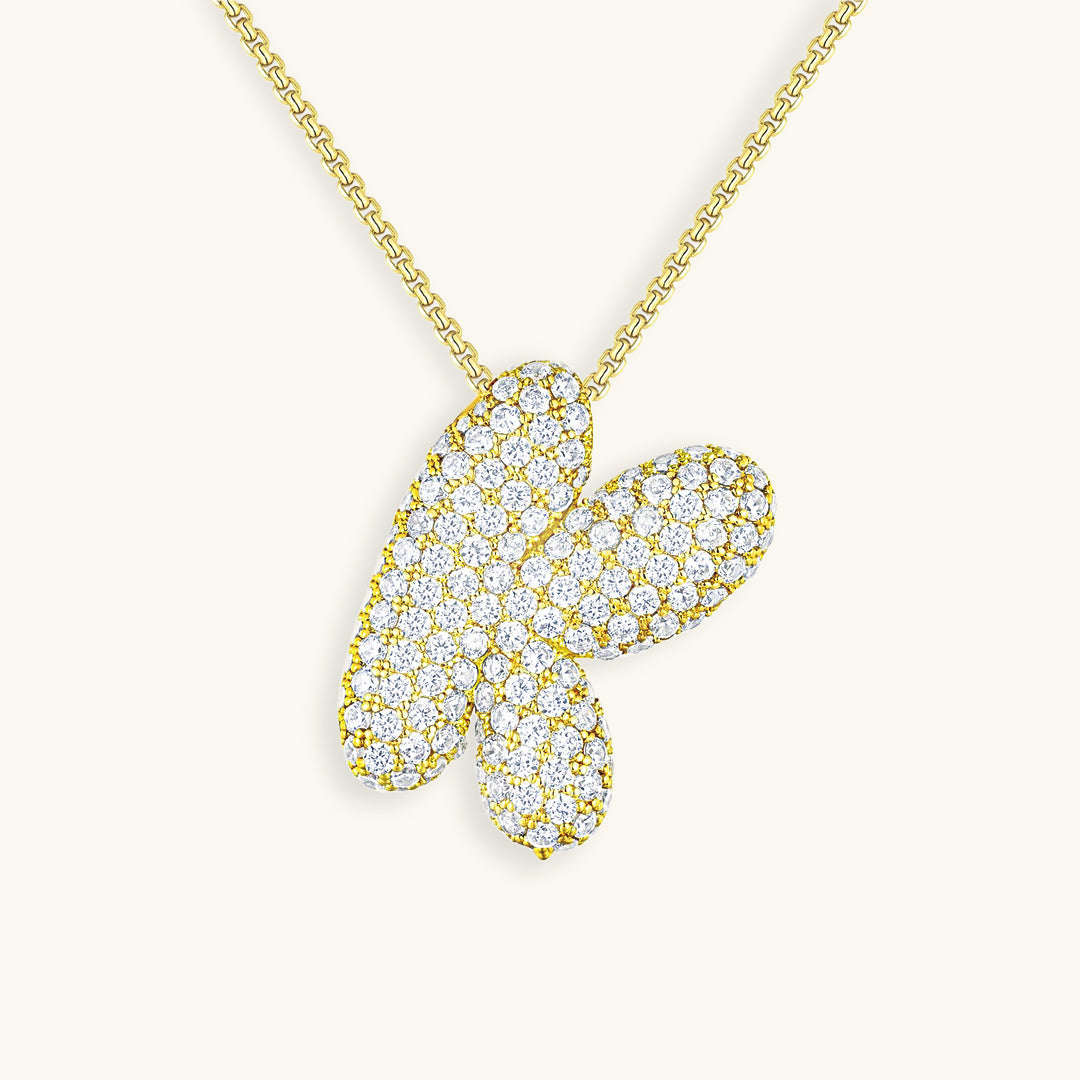 BowLift | Bubble Initial-Diamond-Necklace