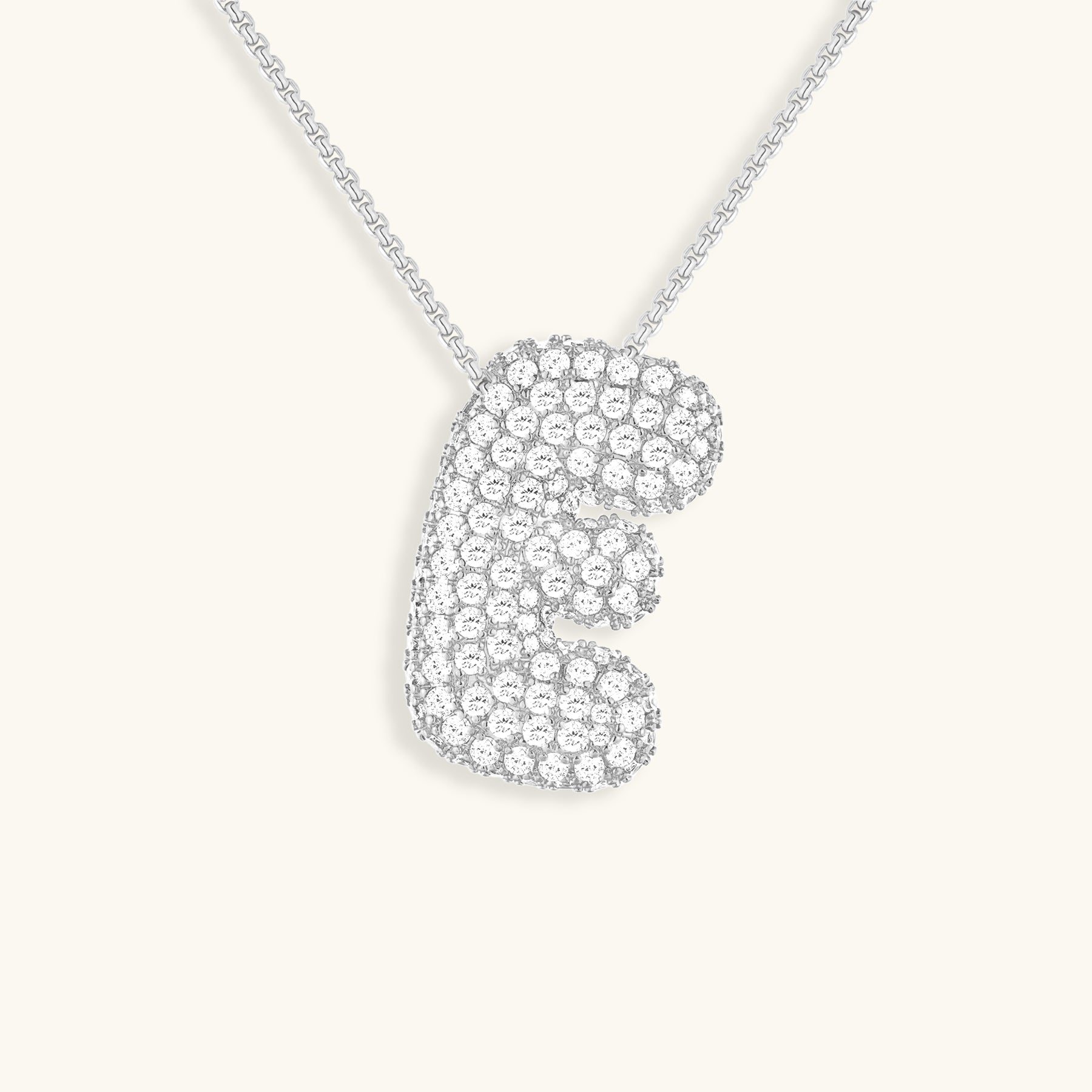 BowLift | Bubble Initial-Diamond-Necklace