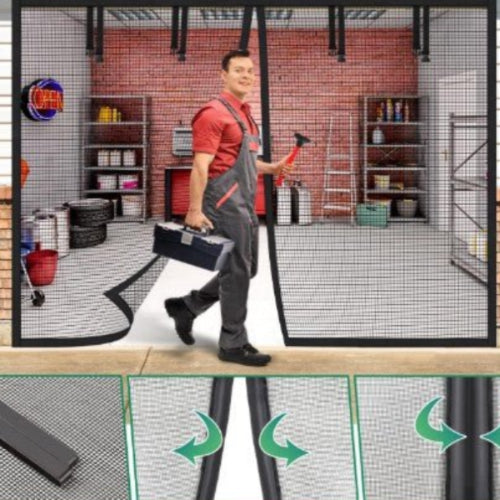 BowLift | AeroShield Bug-Free Garage Screen | Magnetic mesh garage door screen for fresh airflow and insect protection
