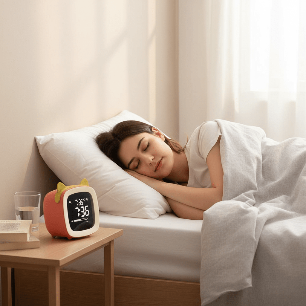 BowLift | BunnyGlow - LED Alarm Clock – Night Light with Digital Display & Timer