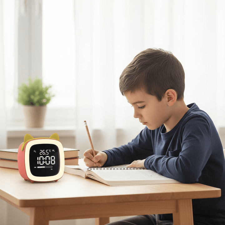 BowLift | BunnyGlow - LED Alarm Clock – Night Light with Digital Display & Timer