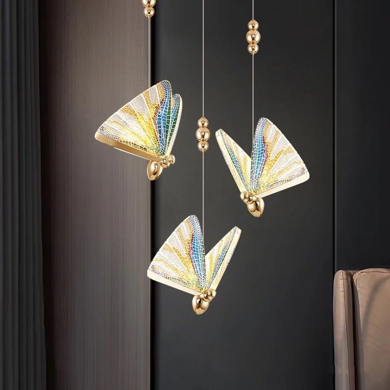 BowLift | FlareWing – Artistic Butterfly-Shaped LED Pendant Light