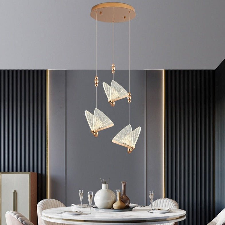 BowLift | FlareWing – Artistic Butterfly-Shaped LED Pendant Light