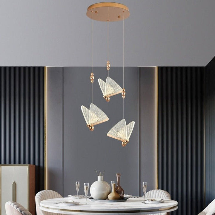 BowLift | FlareWing – Artistic Butterfly-Shaped LED Pendant Light