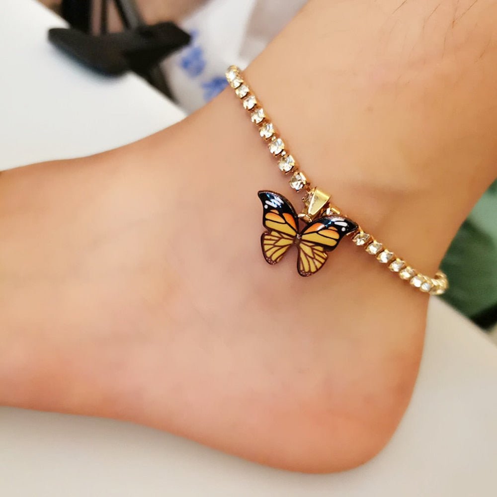 BowLift | Butterfly Rhinestone Anklet