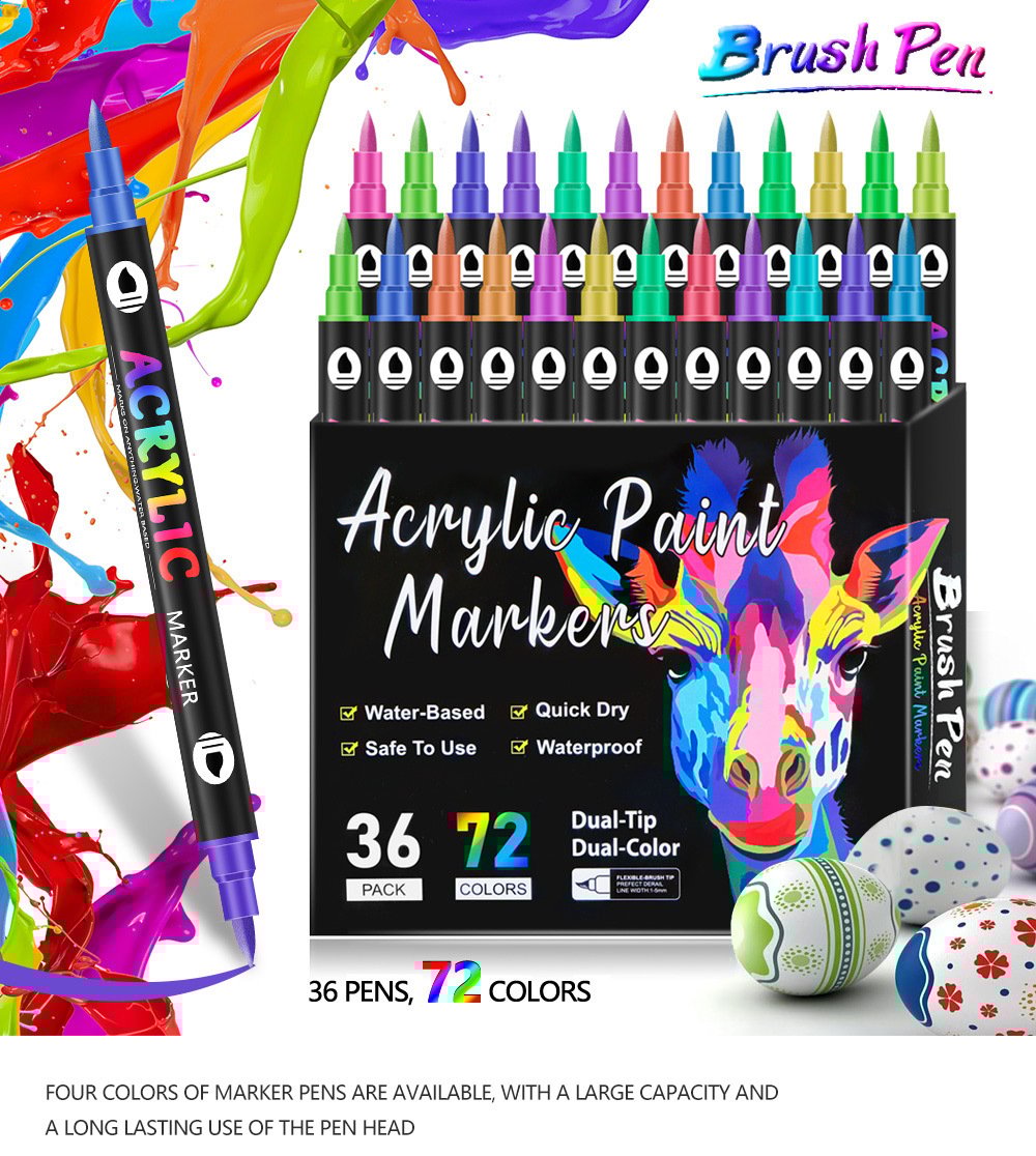 BowLift | Double-sided acrylic paint marker – Multi-surface art pen with vibrant colors