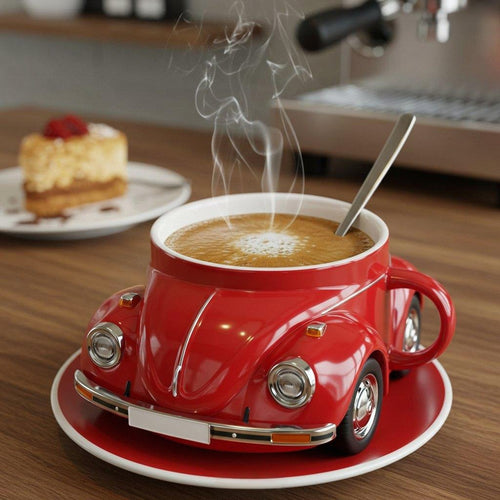 RetroAuto Ceramic Mug – Unique 3D Design for Coffee & Tea | Bowlift