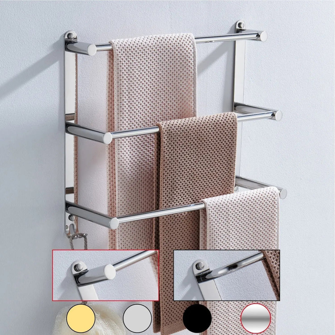 Towel holder stainless steel 3 rods wall mounting | Bowlift