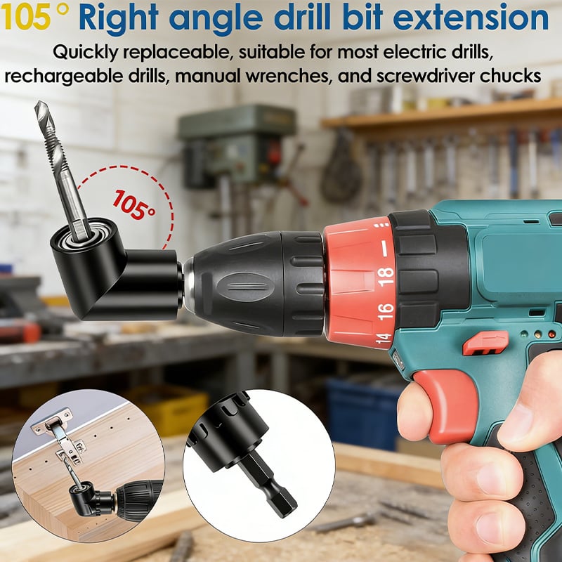 Drill machine angle attachment with accessory set | Bowlift