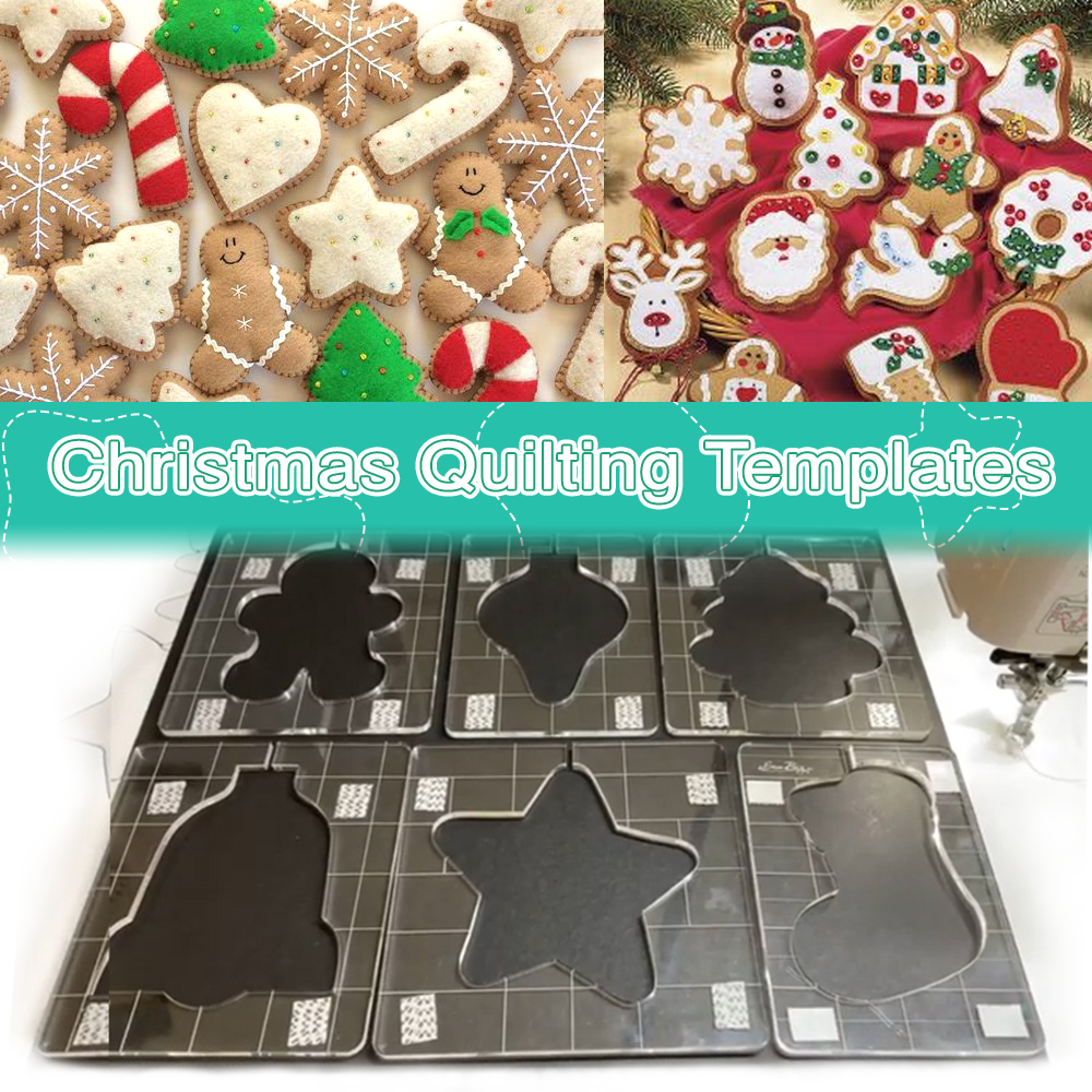 BowLift | Christmas Motif Quilting Template Set (6 PCS)  - With Instructions