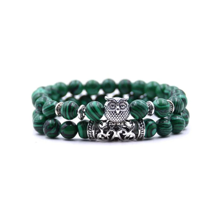BowLift | Owl Charm Natural Stone Bracelet