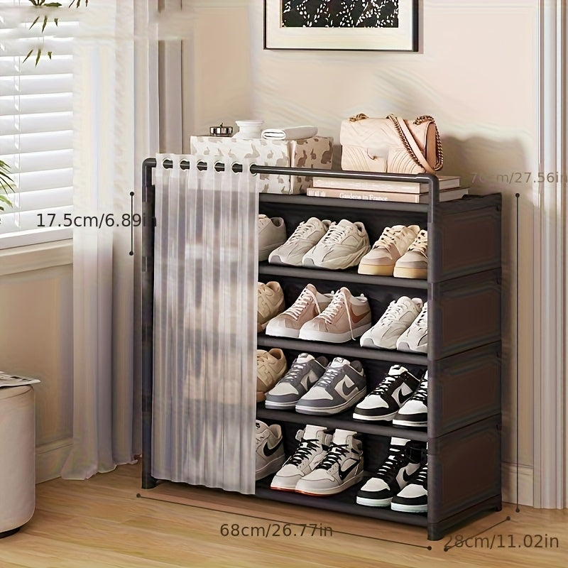 Foldable shoe rack with dust protection 4–7 levels | Bowlift