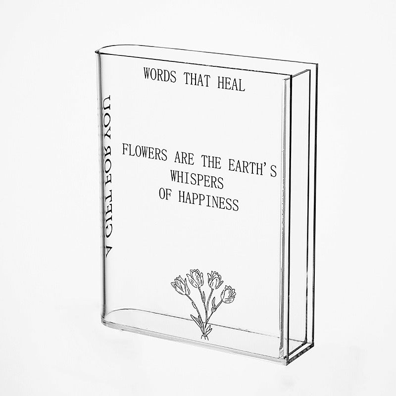 BowLift | Acrylic Book Vase – Modern Decorative Flower Holder