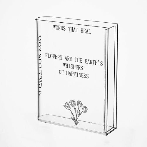 BowLift | Acrylic Book Vase – Modern Decorative Flower Holder