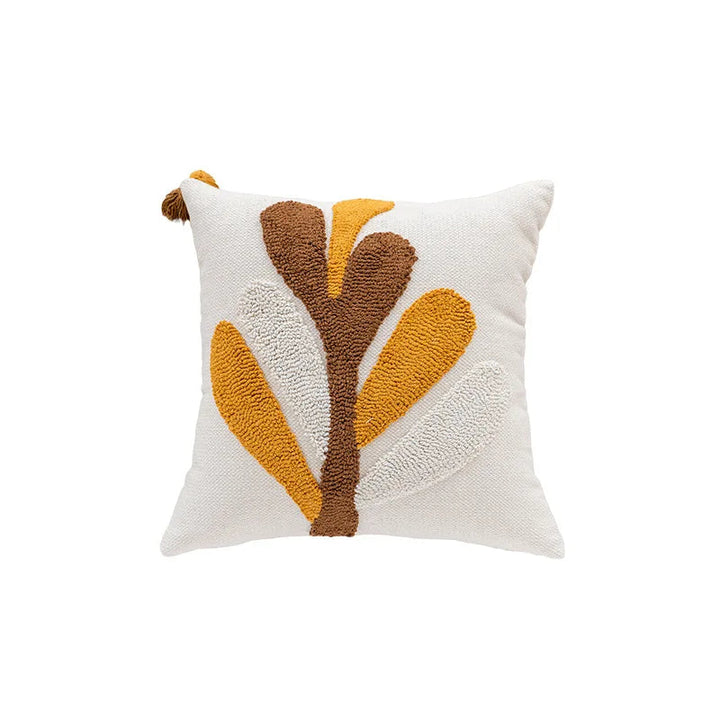 BowLift | Nordic Retro Tufted Cushion Cover – 45x45cm Yellow Brown Decorative Pillow