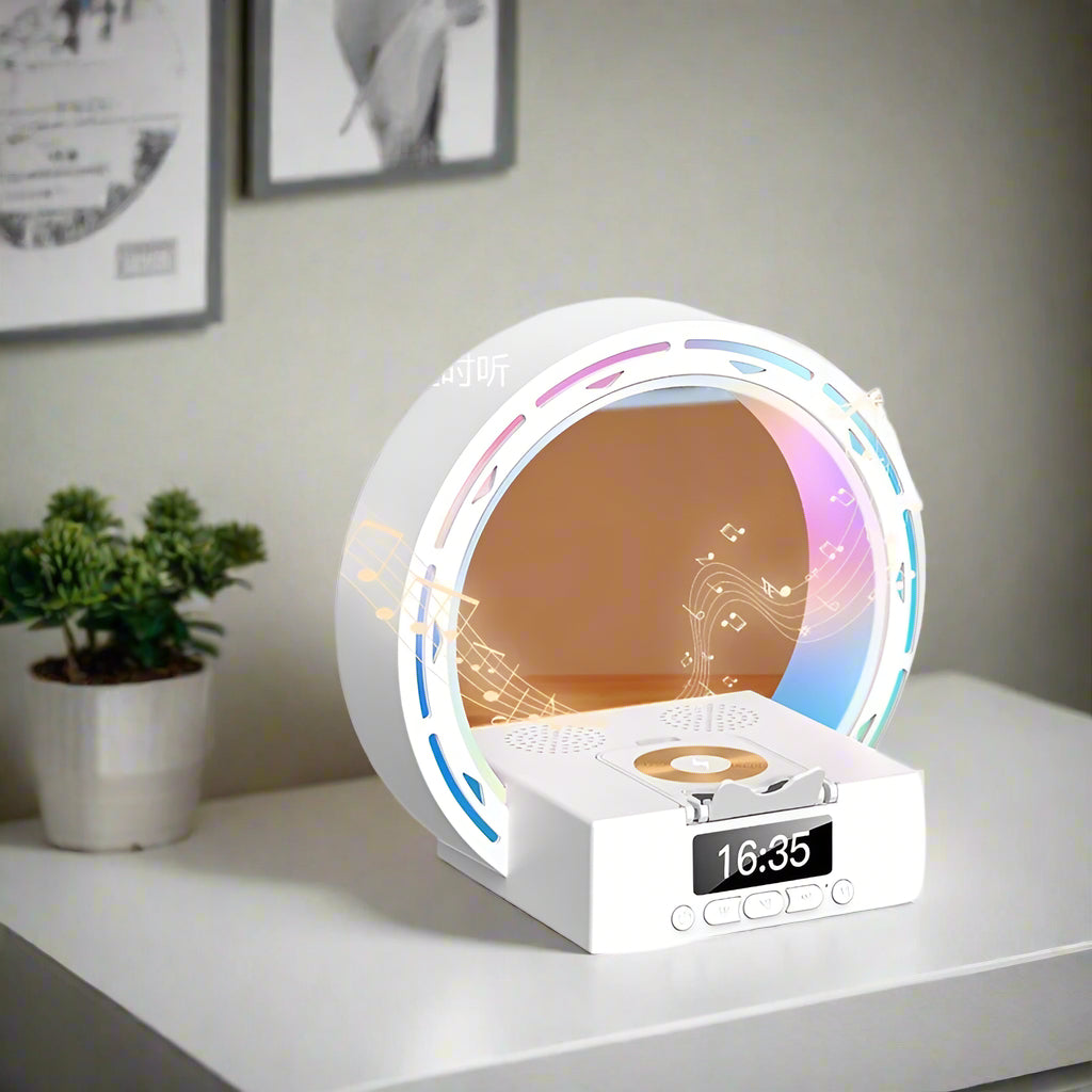 BowLift | 4-in-1 Bluetooth speaker lamp with charging pad and alarm clock