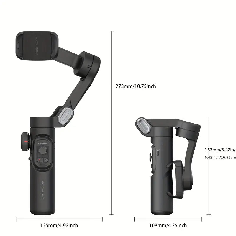 BowLift | SmartPro Handheld Gimbal Stabilizer - Foldable Smartphone Video Vlog PTZ Stabilizer for iPhone, Android, and Samsung