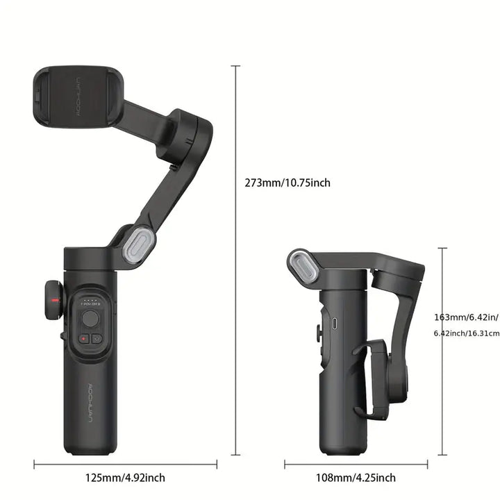 BowLift | SmartPro Handheld Gimbal Stabilizer - Foldable Smartphone Video Vlog PTZ Stabilizer for iPhone, Android, and Samsung