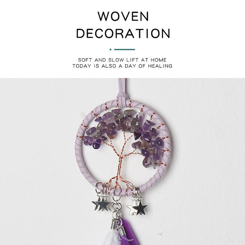 BowLift | Tree of Life Gemstone Dreamcatcher Hanging Jewelry