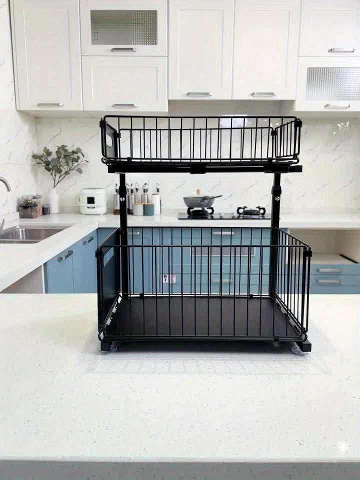 Pull-out Under-Cabinet Organizer 2 Levels | Bowlift