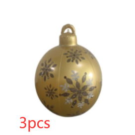 BowLift | Christmas Ornament Ball Outdoor Pvc 60CM Inflatable Decorated Ball PVC Giant Big Large Balls Xmas Tree Decorations Toy Ball