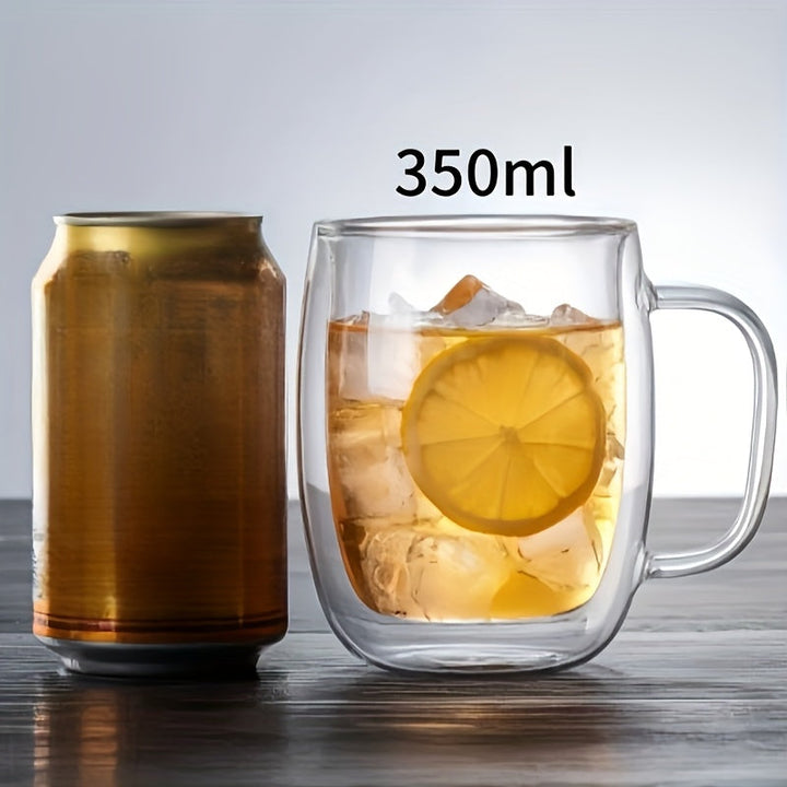 ThermoSip Double-Walled Glass Mug – Borosilicate Glass, Heat Resistant & Elegant | Bowlift