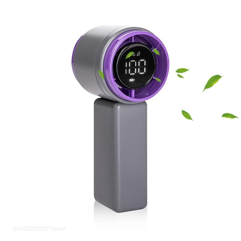 Compact High-Speed Handheld Fan with Digital Display - USB Rechargeable, 5 Speeds | Bowlift