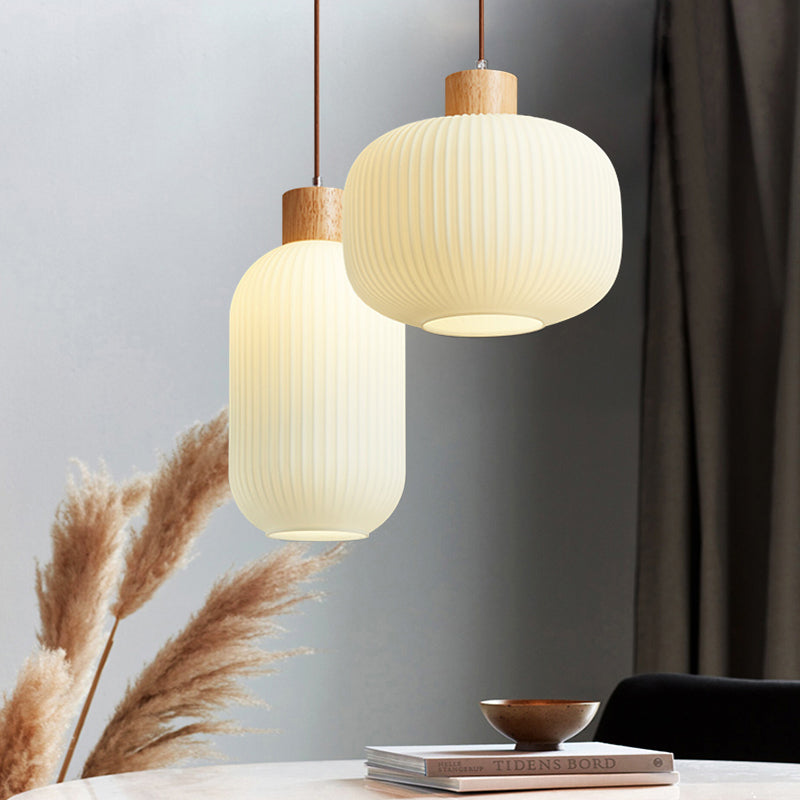 BowLift | VintageLight - Stylish wood and glass pendant lamp