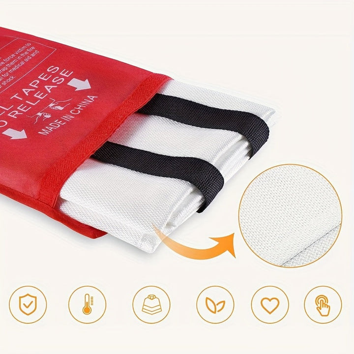 Fireproof fiberglass fire blanket – Compact safety blanket for home, kitchen, and car | Bowlift