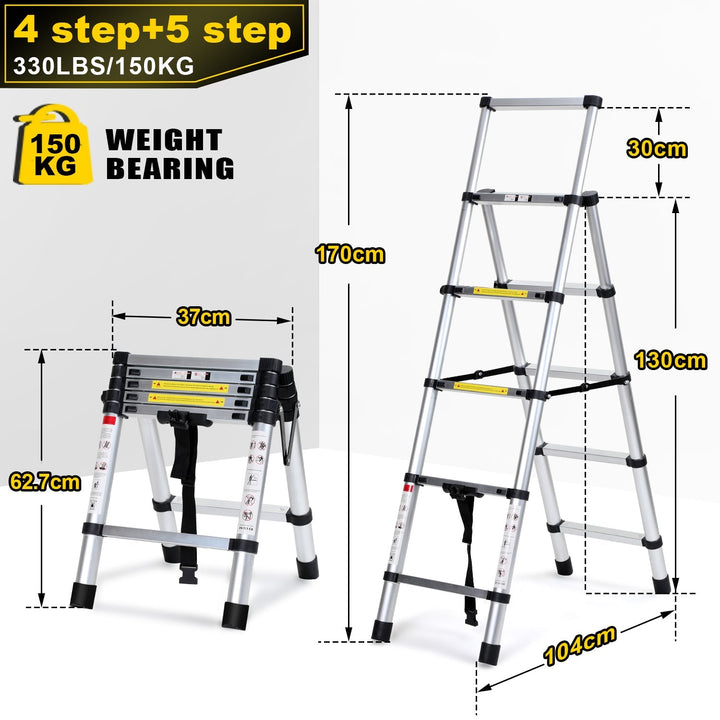 Telescoping ladder Folding ladder A-frame | Bowlift