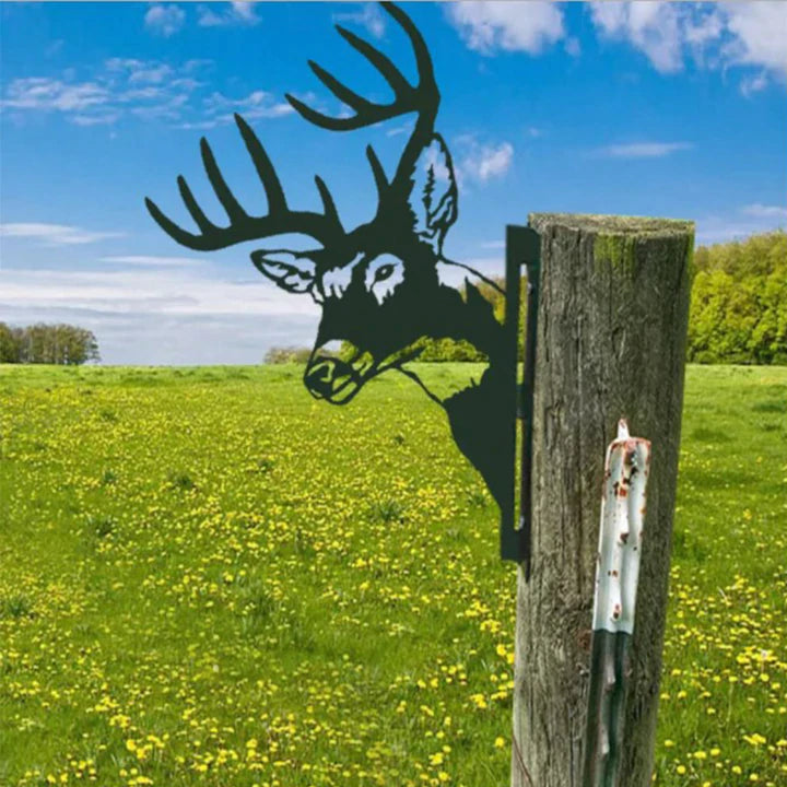 BowLift | Outdoor Garden Farm Peeping Goat Metal Artwork Indoor Decoration